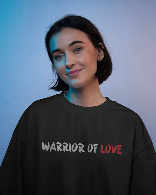 Janposhak Premium Women's T-Shirt – Warrior of Love | 240 GSM French Terry | Soft & Stylish
