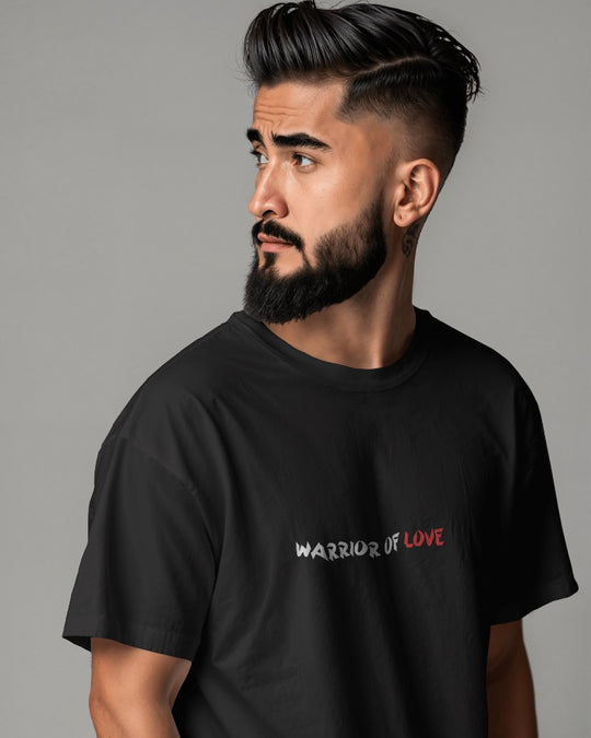 Janposhak Premium T-Shirt – Warrior of Love | 240 GSM French Terry Fabric | Ultra-Soft & Durable